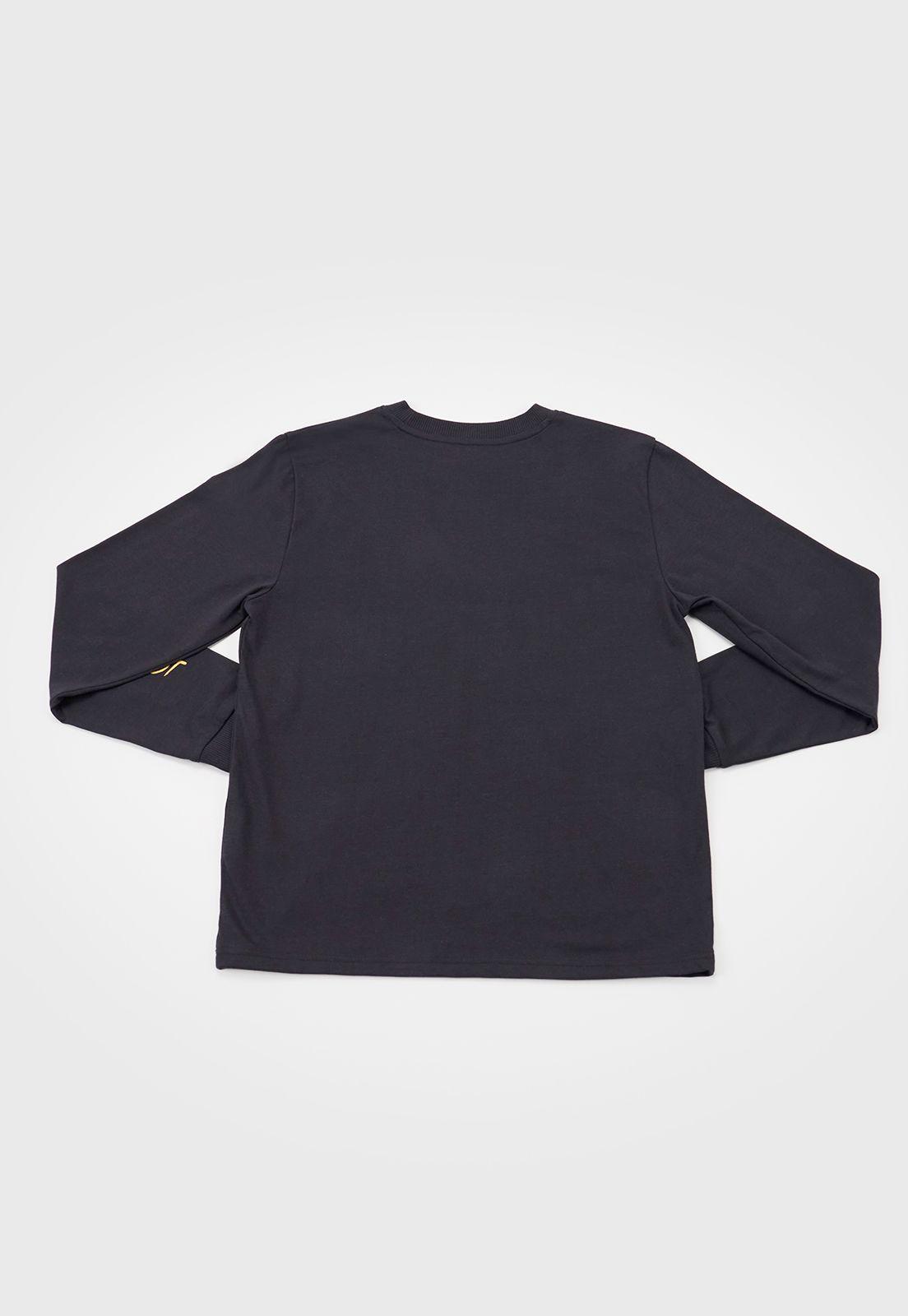 Polera Niño Teen M/L Focal Negro Corona-1