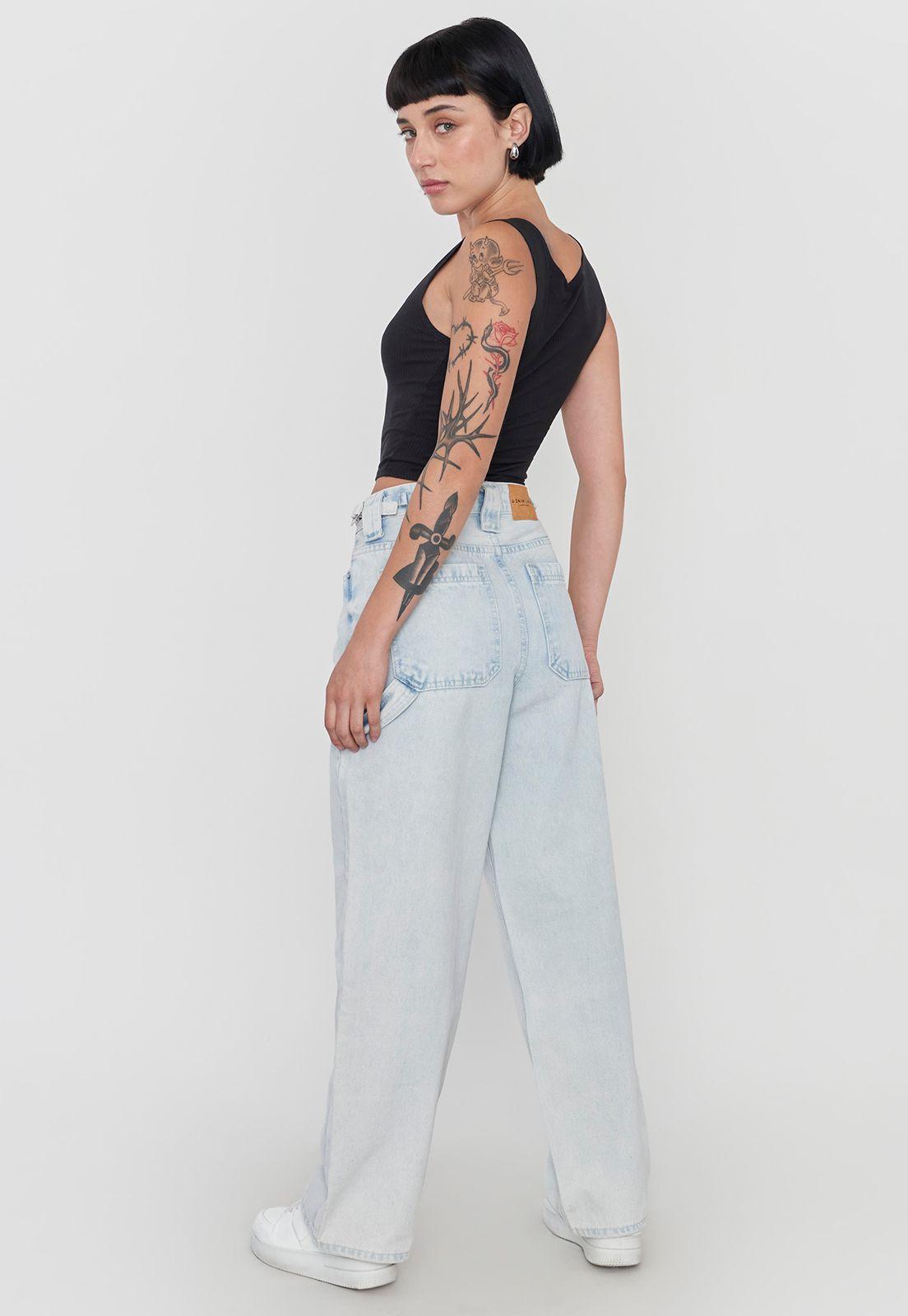 Jeans Mujer Baggy Fit Azul Claro Corona-2