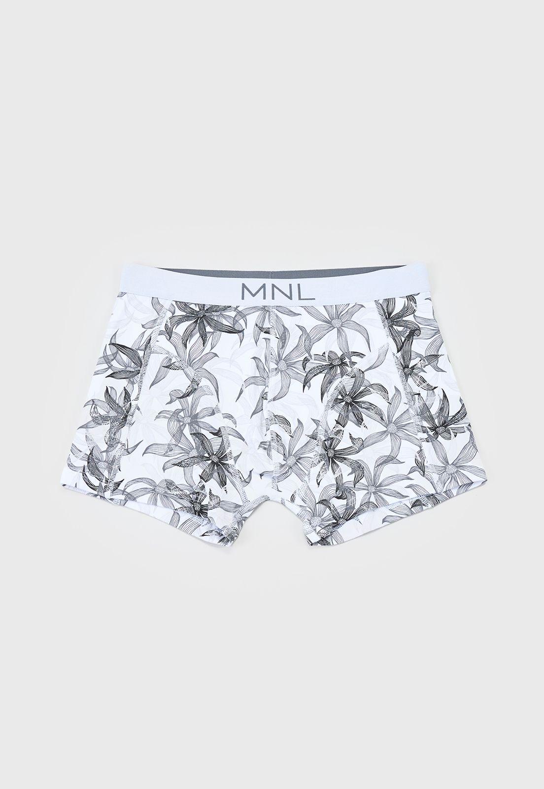 Bóxer Hombre Bipack Mix Print Gris/Blanco Corona-3