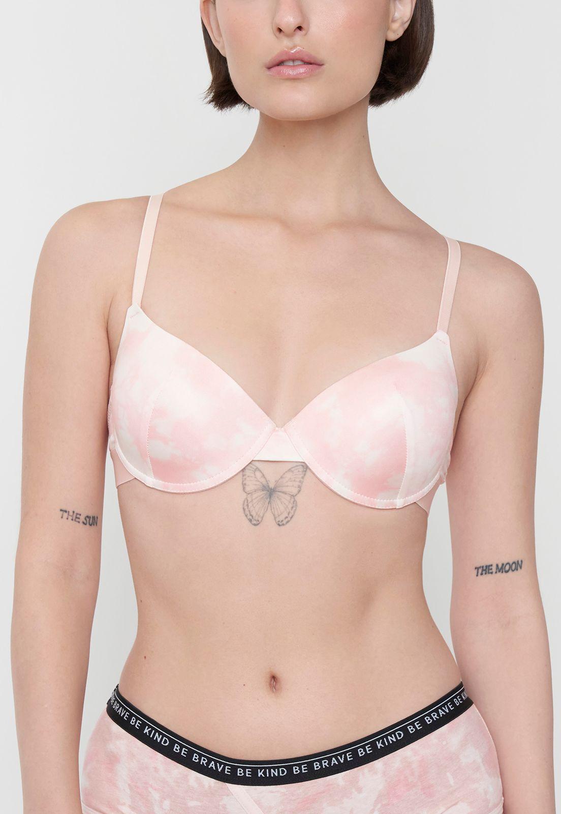 Sostén Mujer Push Up Copa B Coral Tie Dye Corona-2