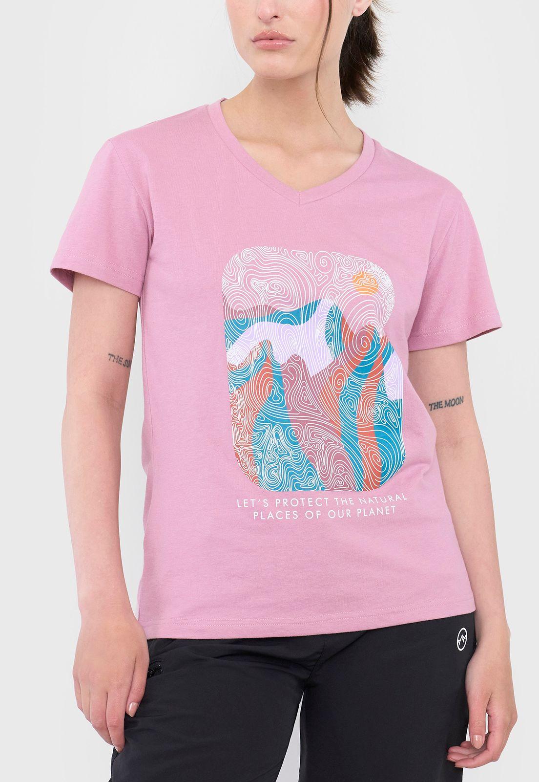 Polera Outdoor Mujer Fun Print Rosado Corona-2