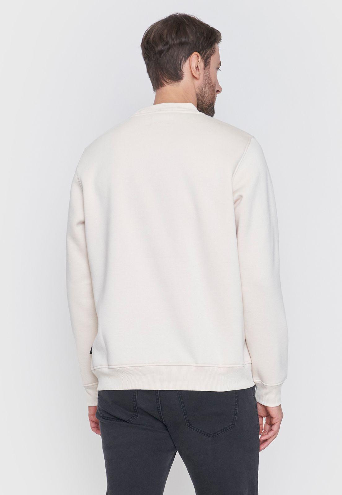Polerón Hombre Rneck Front Print Beige Corona-1