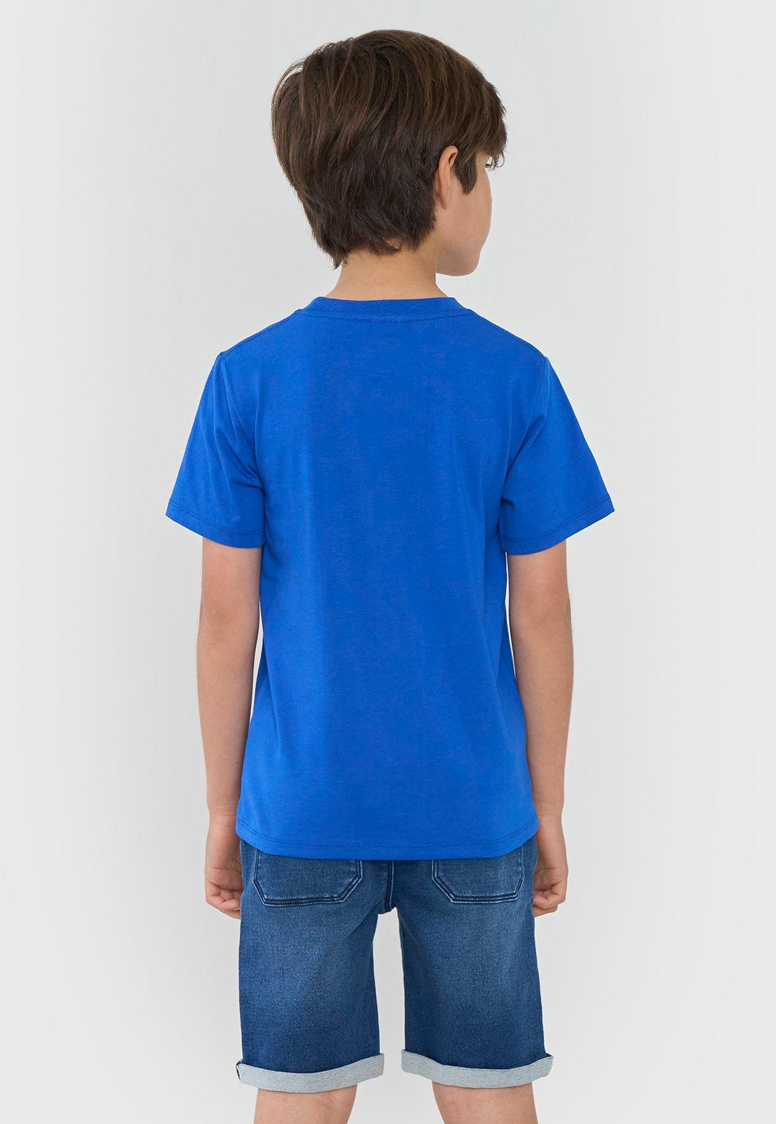 Polera Niño Kids Manga Corta Sonic Azul Corona-1