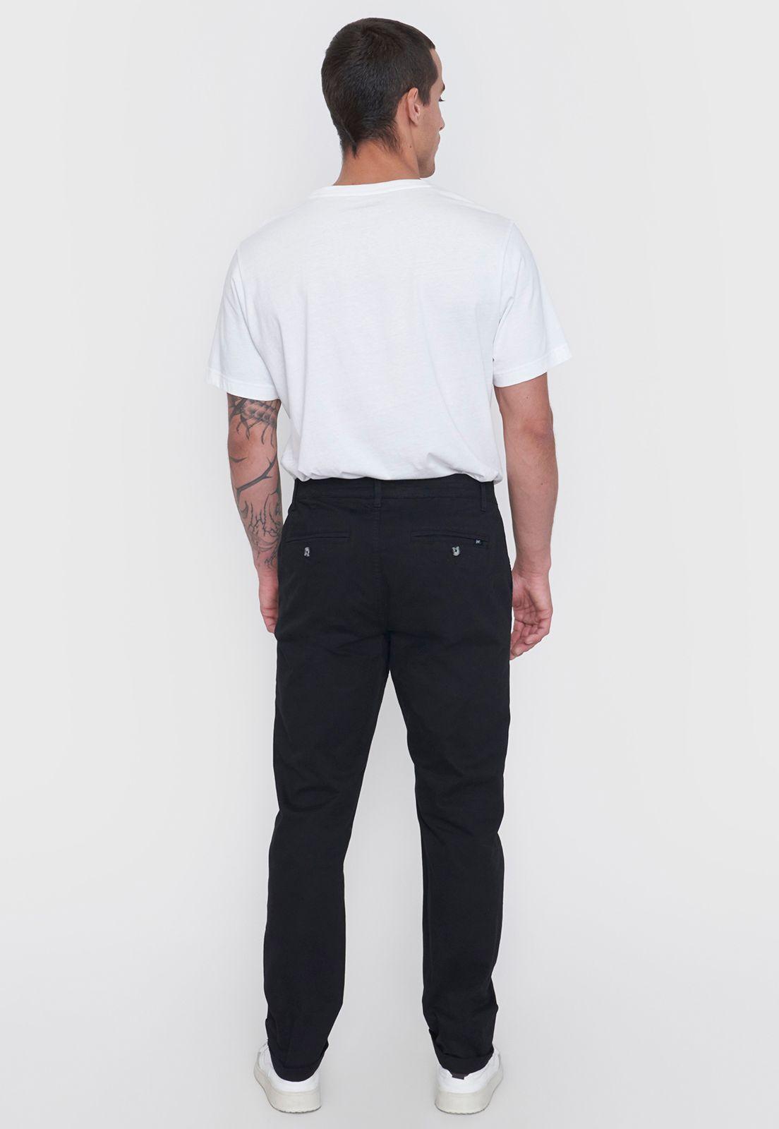 Pantalón Hombre Chino Color Negro Corona-2