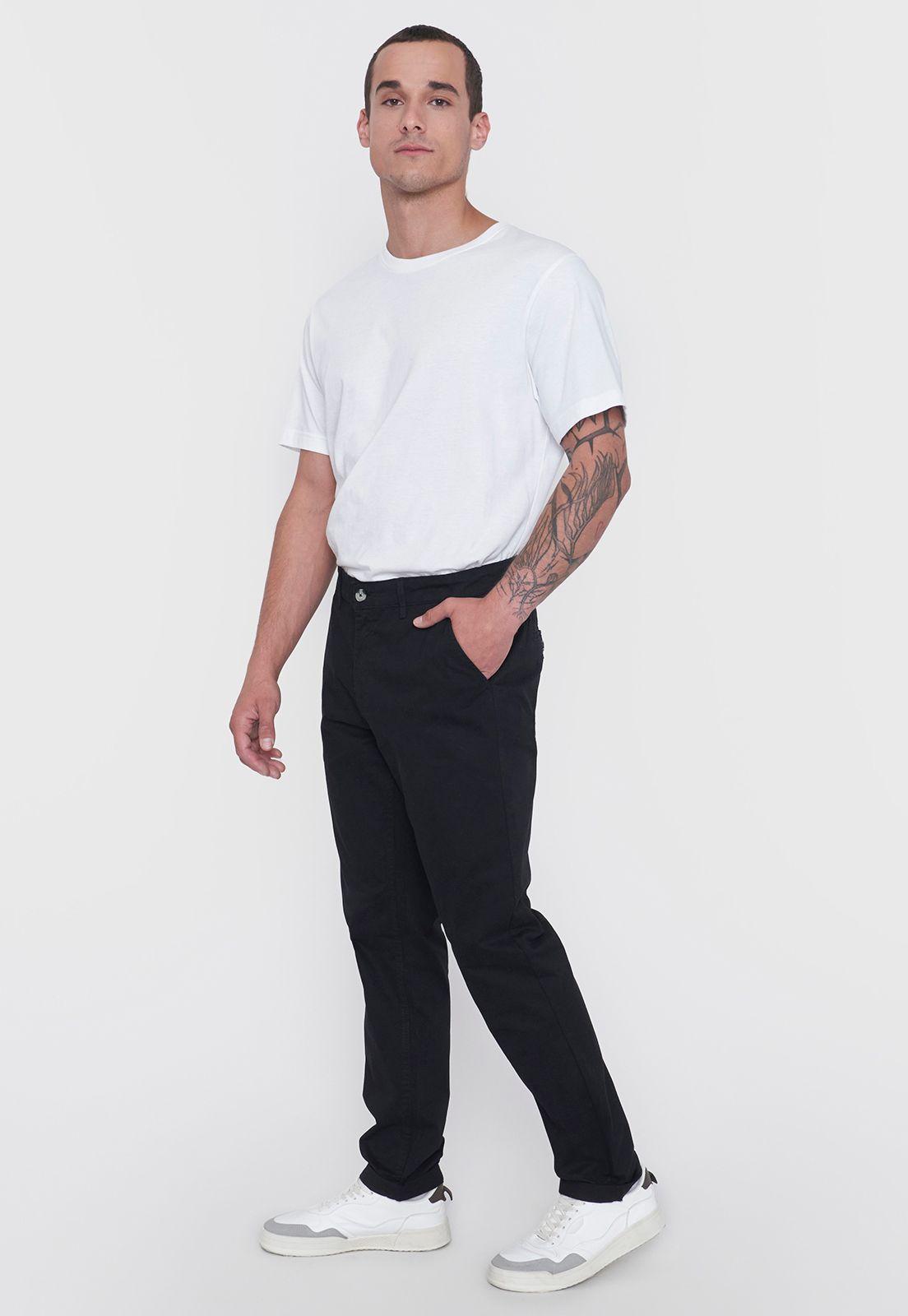 Pantalón Hombre Chino Color Negro Corona-3