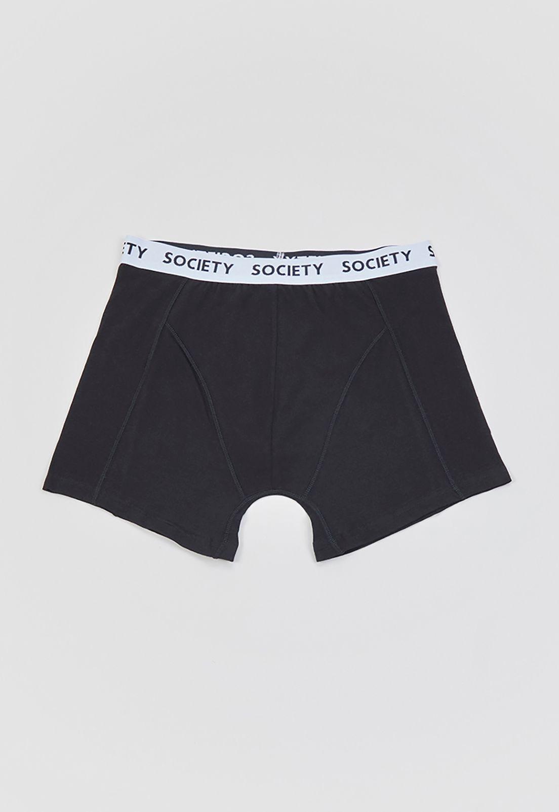 Bóxer Hombre Bipack Negro/Blanco Liso Corona-3