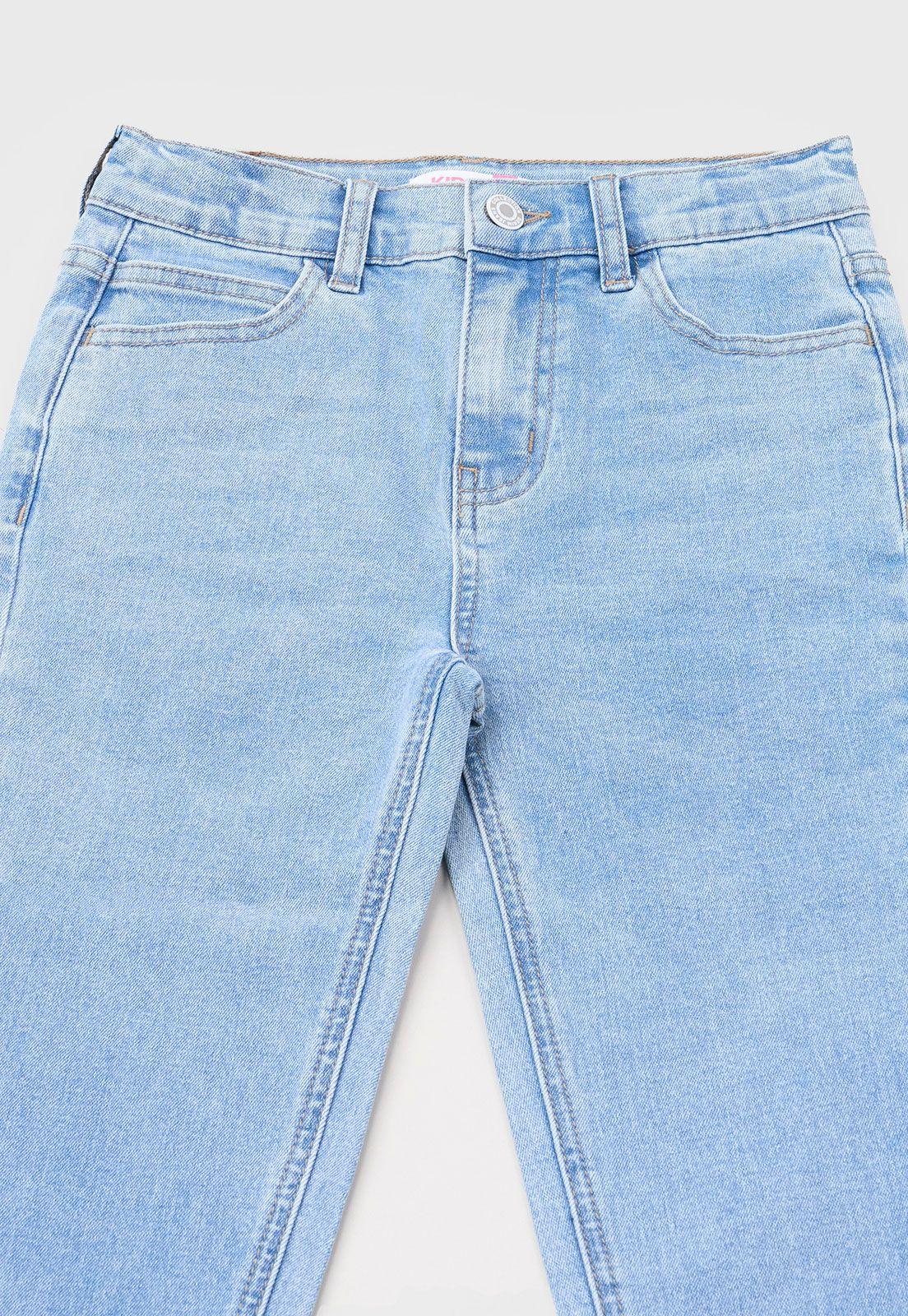 Jeans Niña Kids Mom Fit Azul Claro Corona-2