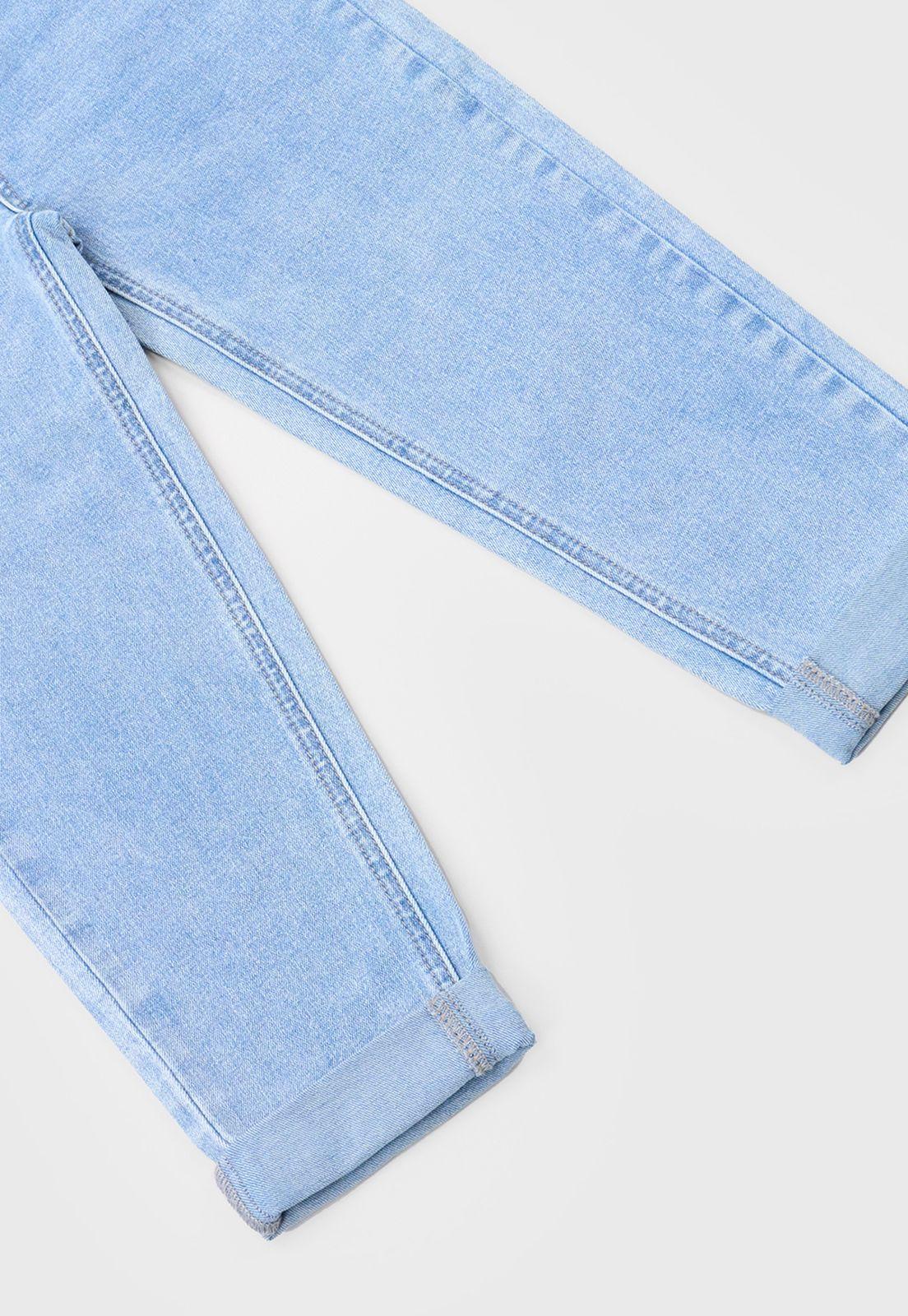 Jeans Niña Kids Mom Fit Azul Claro Corona-3