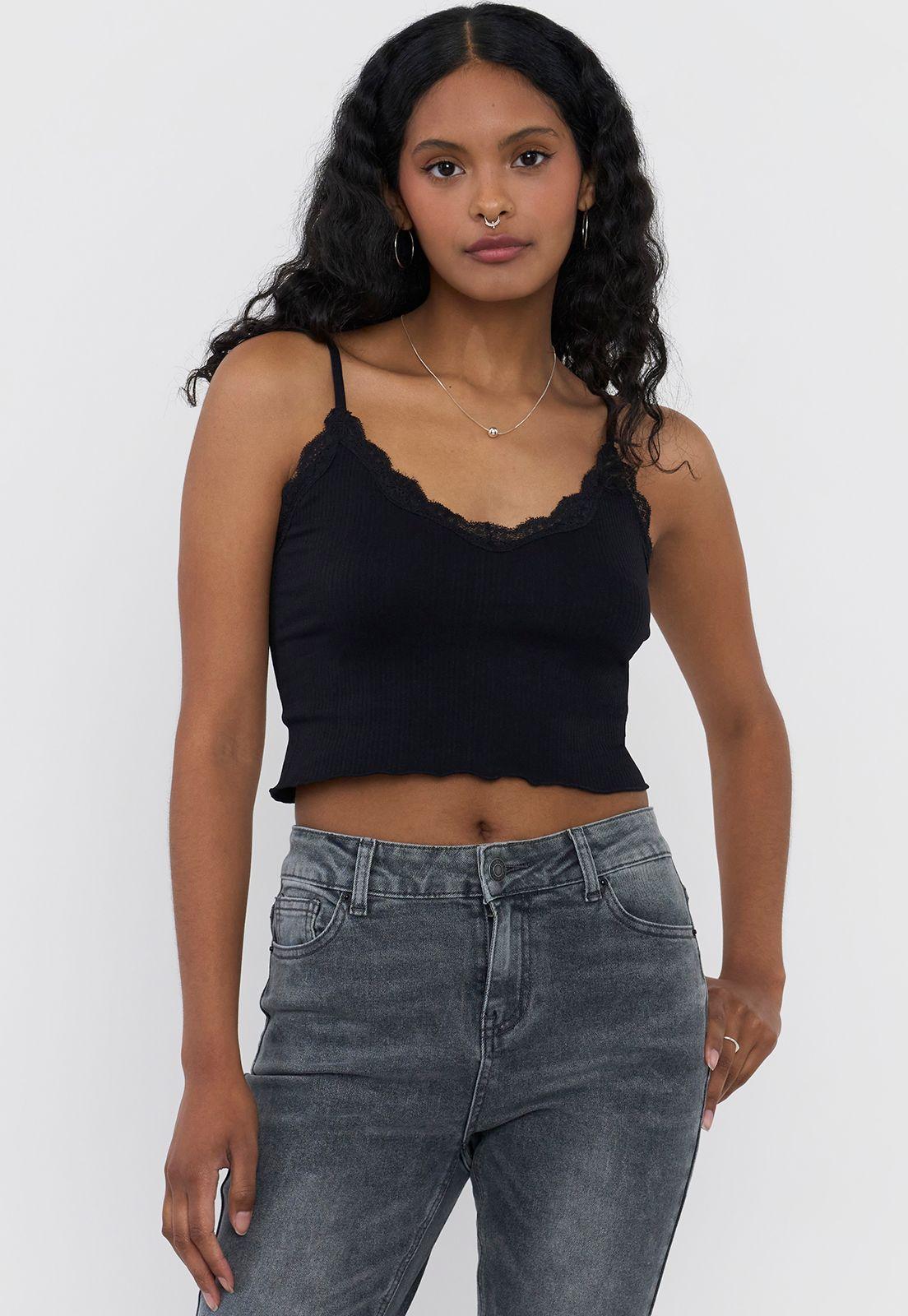 Peto Mujer Seamless Encaje Negro Corona-0