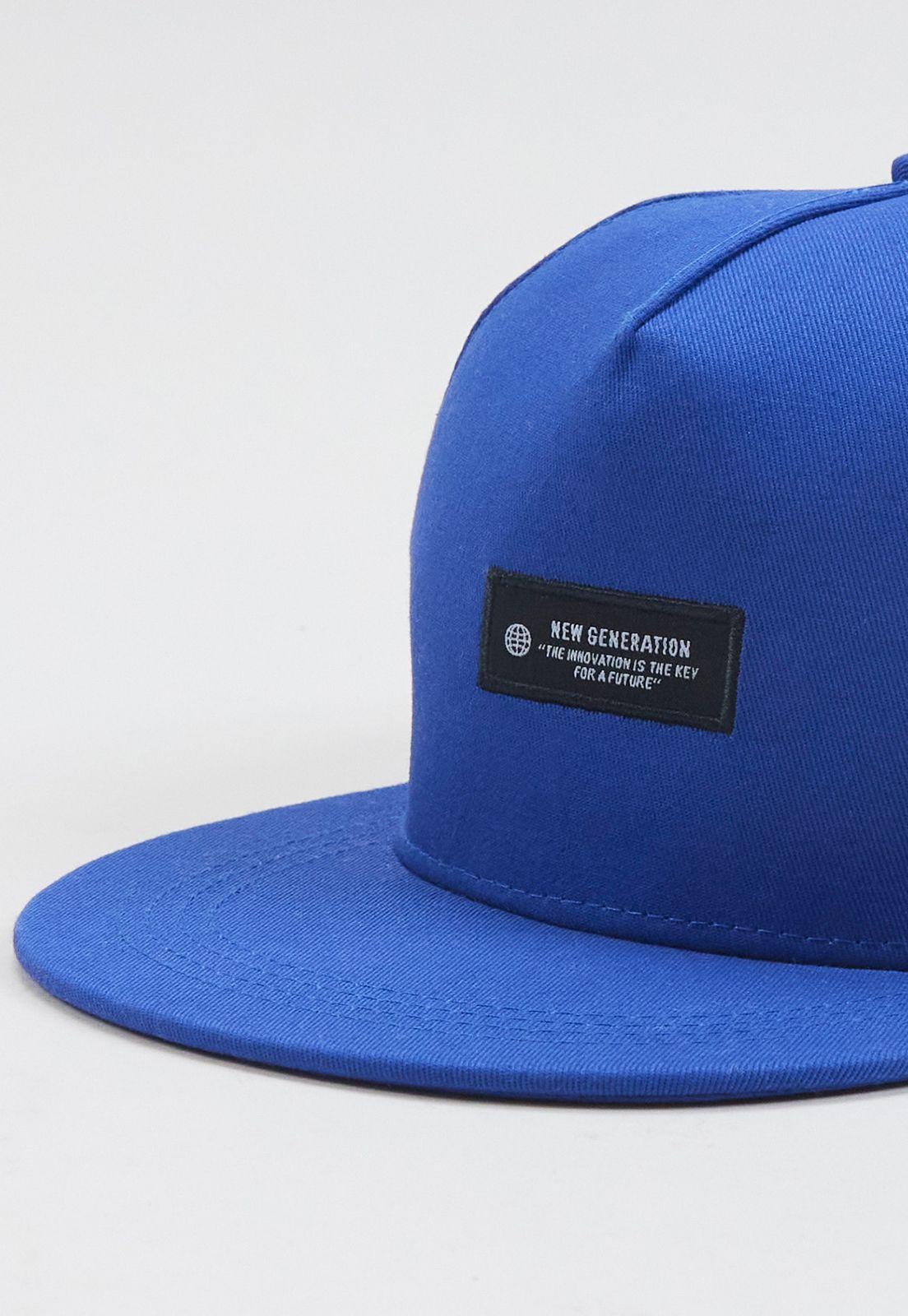 Visera Plana Print Bordado Azul Corona-2