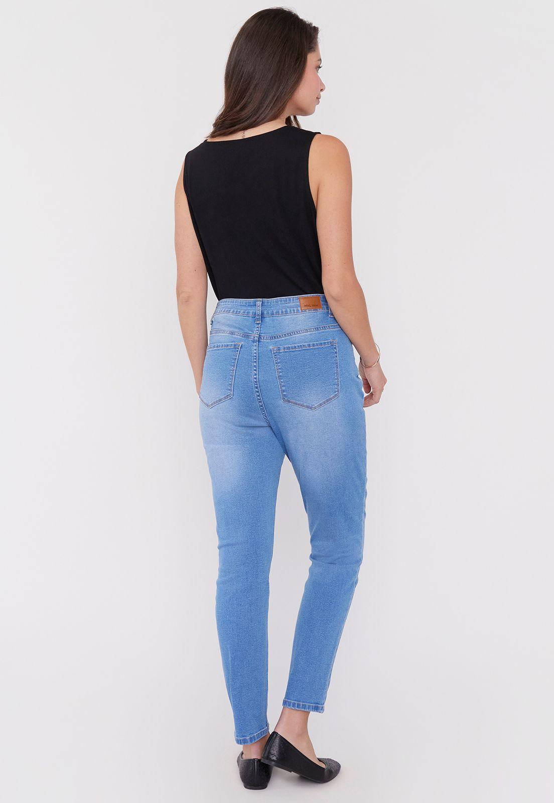 Jeans Mujer Skinny Boton Azul Claro Corona-2