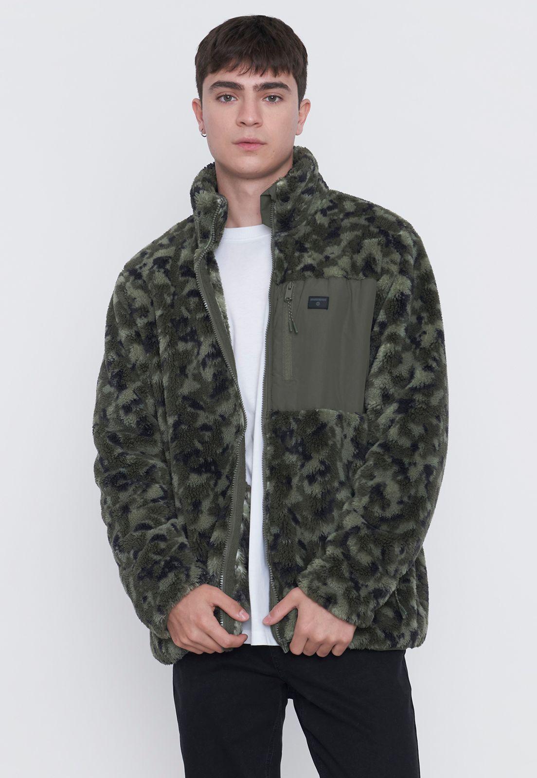 Polerón Hombre Coral Print Full Zipper Étnico Corona-0