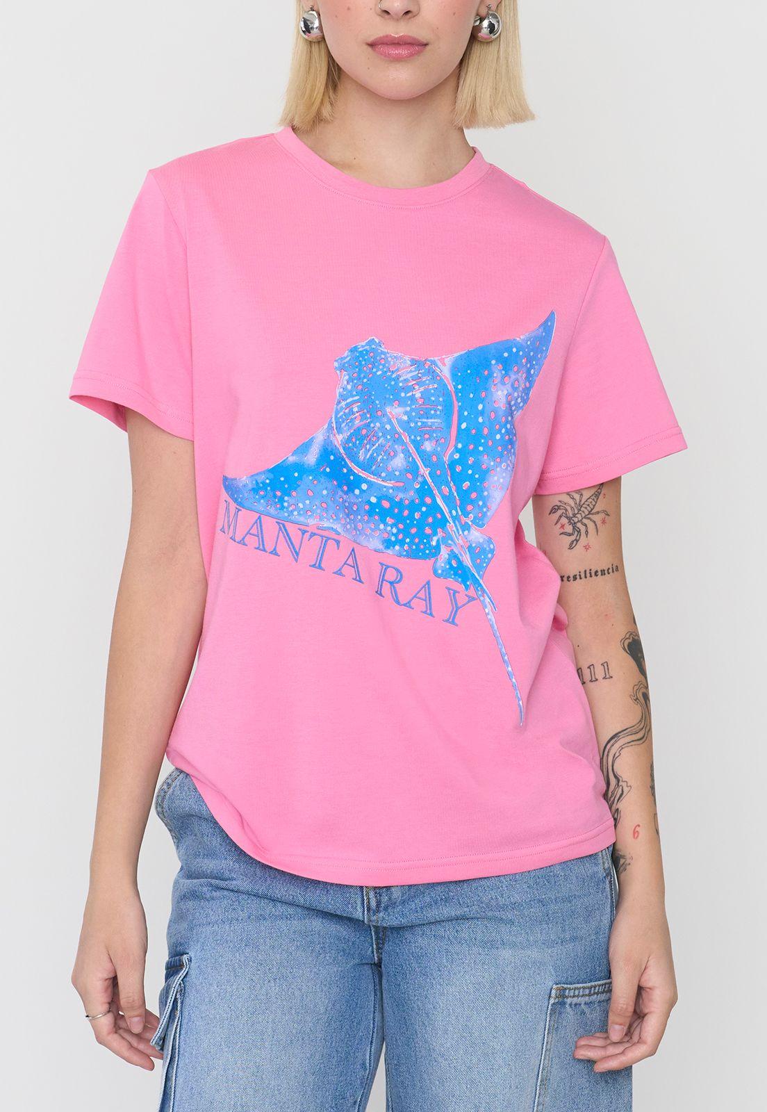 Polera Mujer Fun Regular Rosado Pastel Corona-2