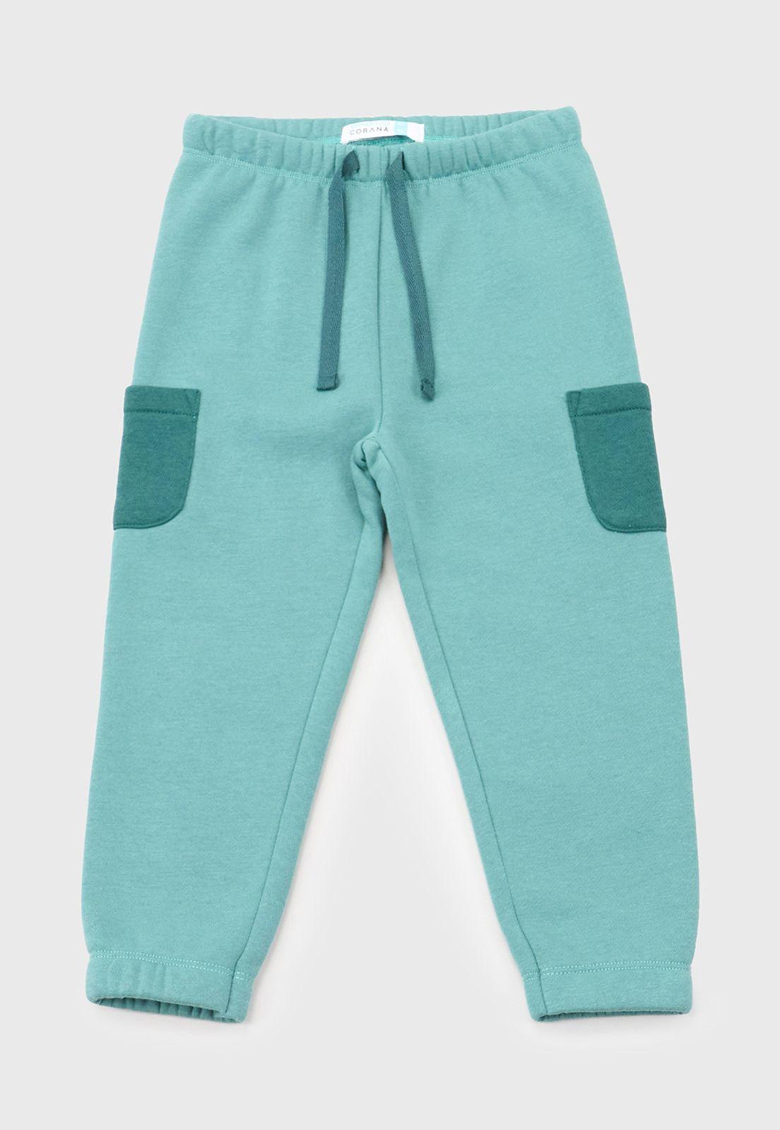 Pantalon De Buzo Bebe Niño Cargo Verde Corona-0