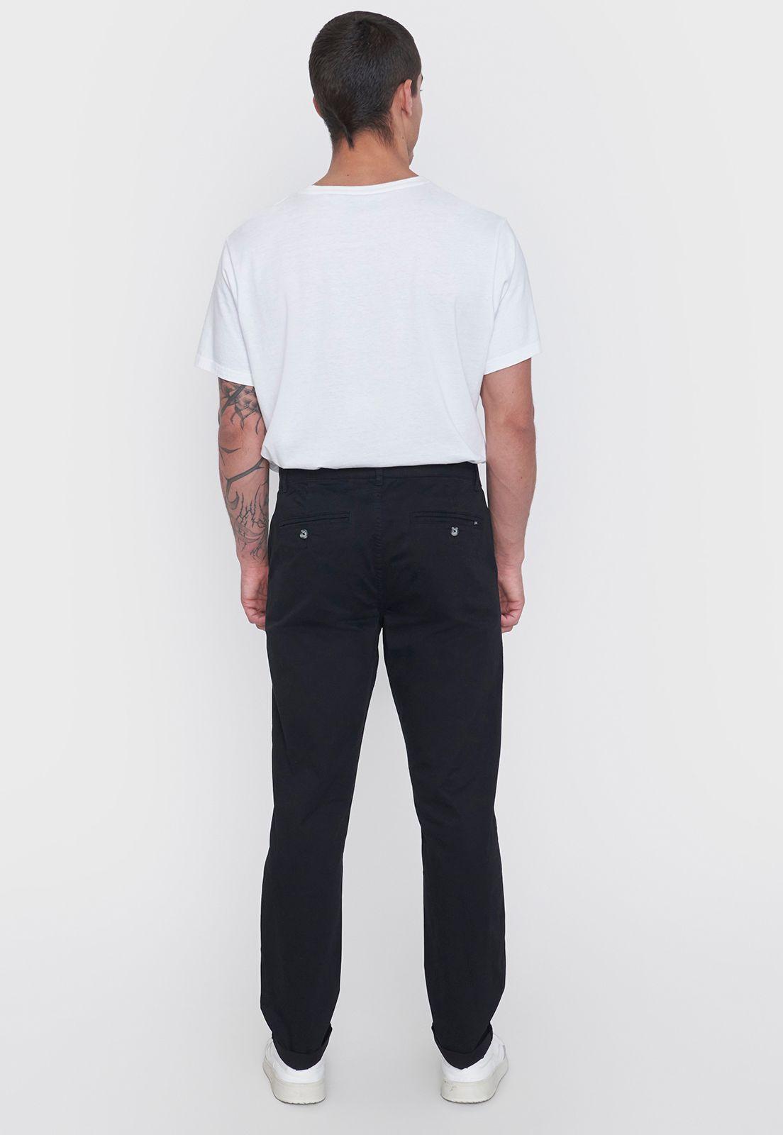 Pantalón Hombre Chino Negro Corona-2