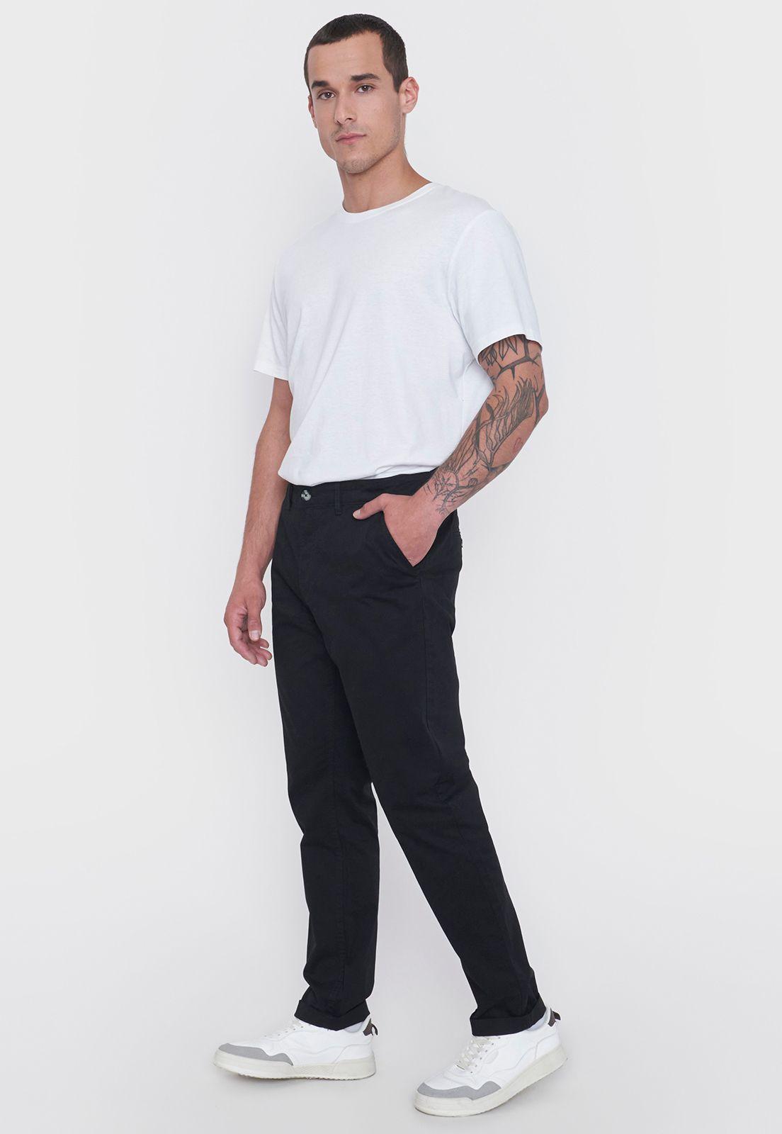 Pantalón Hombre Chino Negro Corona-3