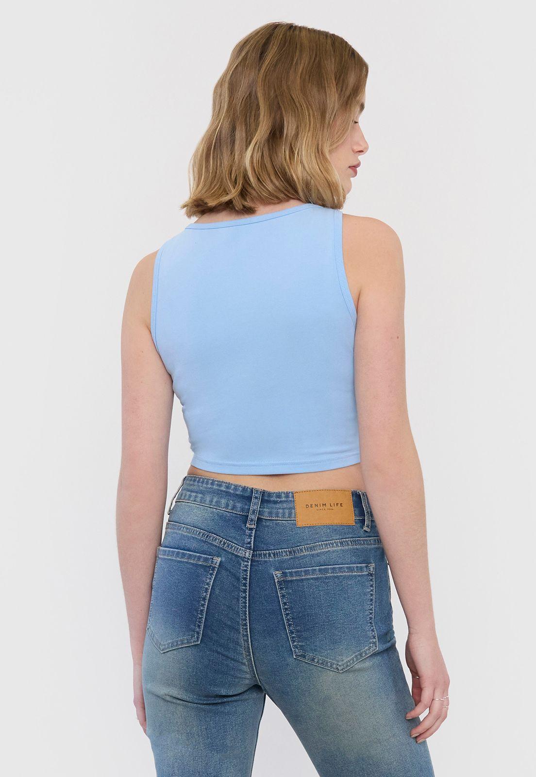 Polera Mujer Sin Mangas Crop Girs Melange Corona-1