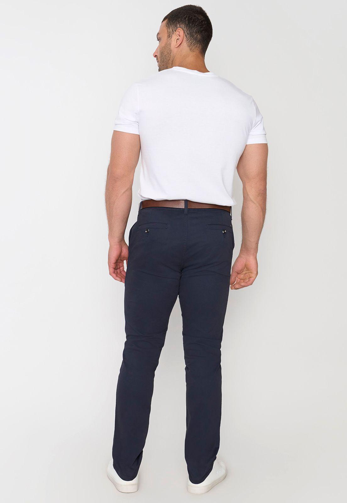 Pantalón Hombre Cinturón Azul Corona-2