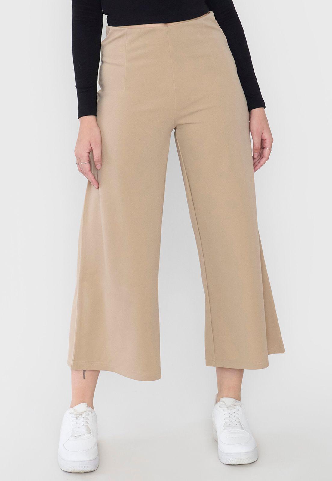 Pantalón Mujer Culotte Ecru Corona-1