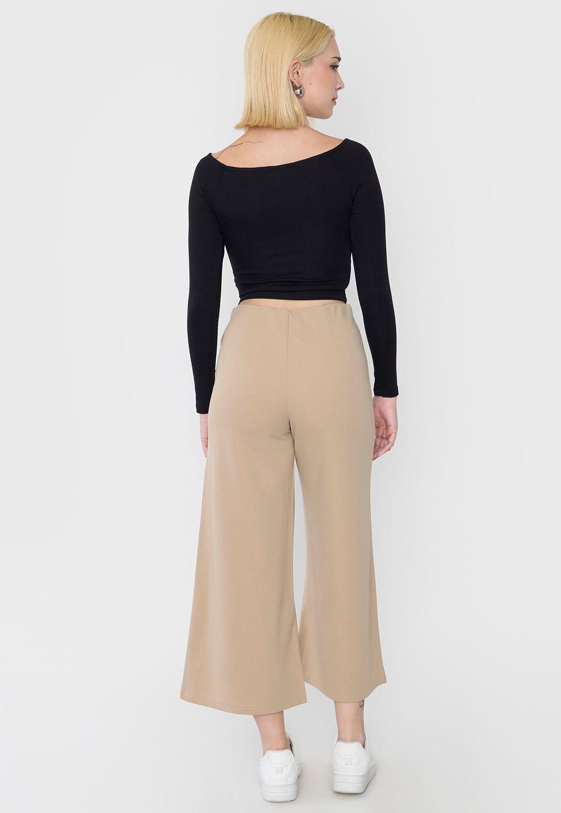 Pantalón Mujer Culotte Ecru Corona-2