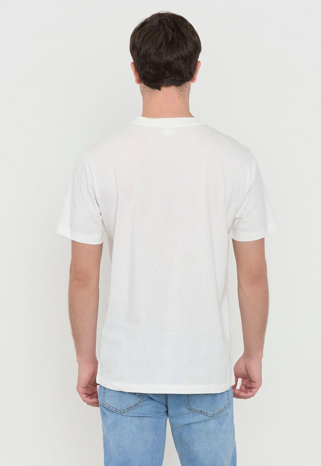Polera Hombre R-Neck Print Blanco Corona-1