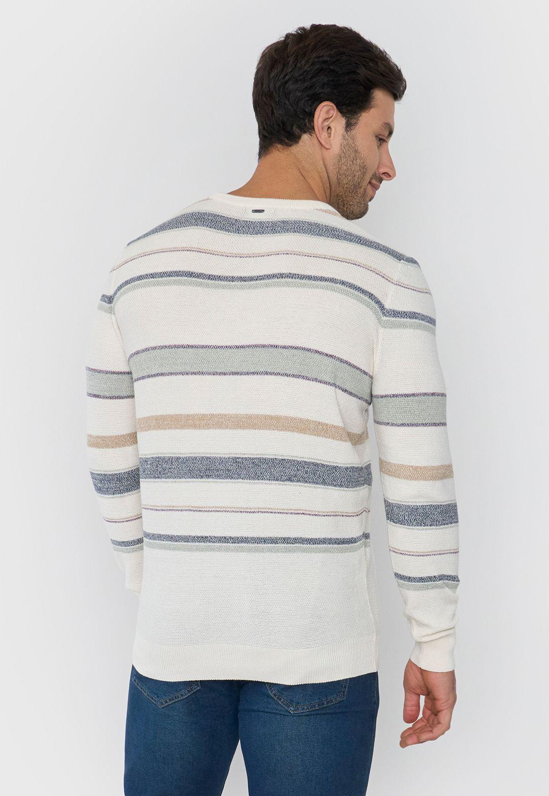 Tejido Hombre Summer Rayas Ecru Corona-1