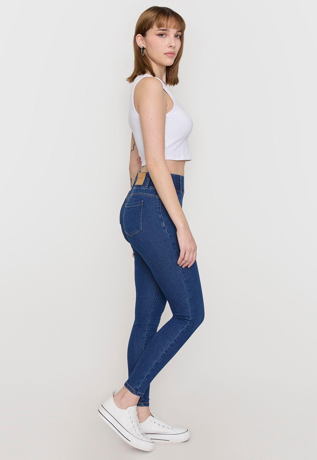 Jeans Mujer Leggins Azul Oscuro Corona-3