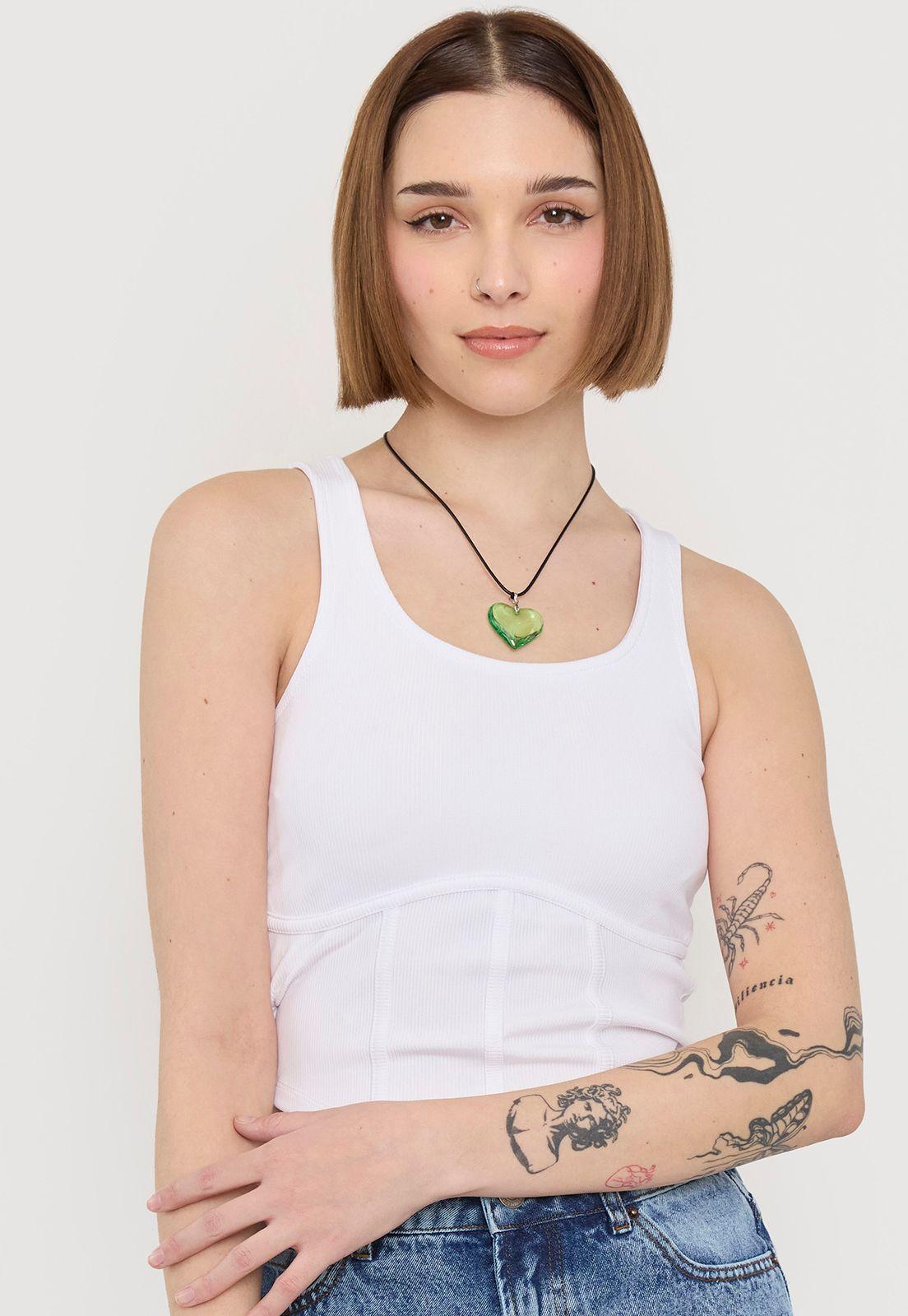 Peto Mujer Corset Blanco Corona-2