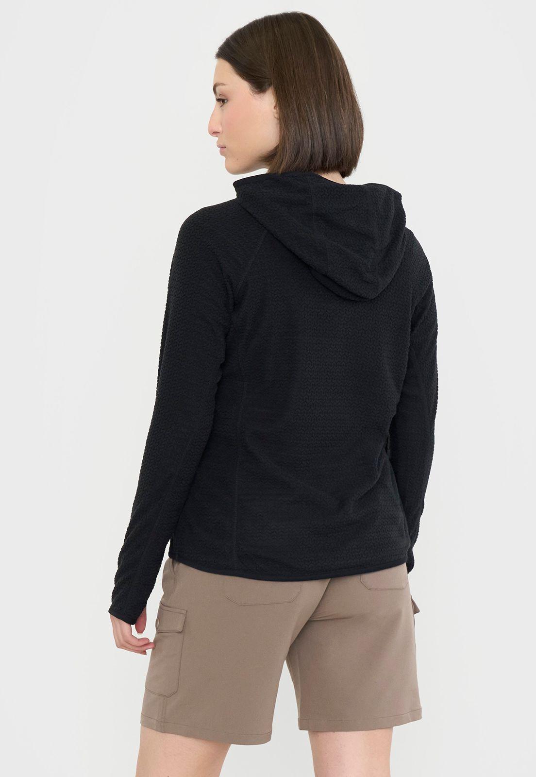 Polerón Outdoor Mujer Waffle III Negro Corona-1