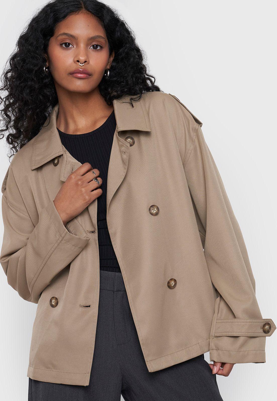 Chaqueta Mujer Trench Color Beige Corona-0