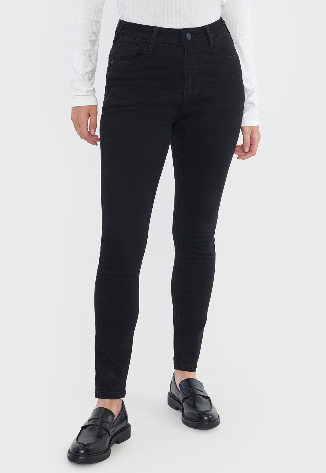 Jeans Mujer Skinny Fit Negro Corona-1