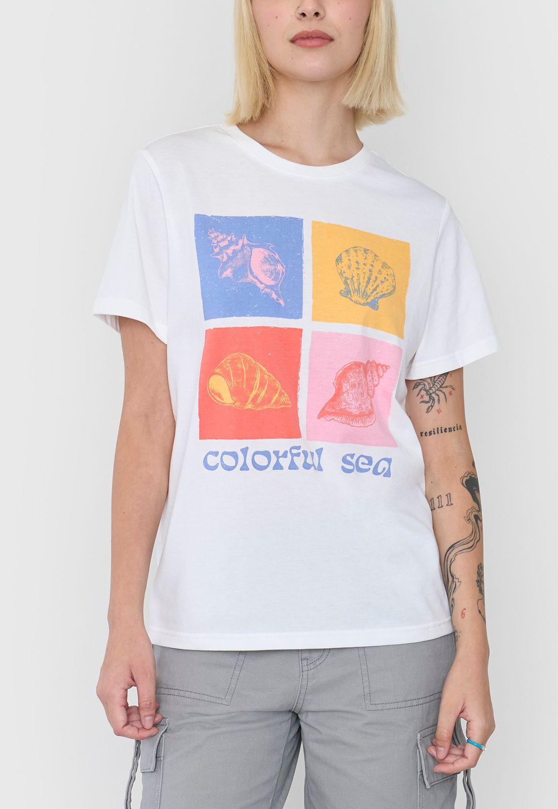 Polera Mujer Color Blanco Fun Regular Corona-2