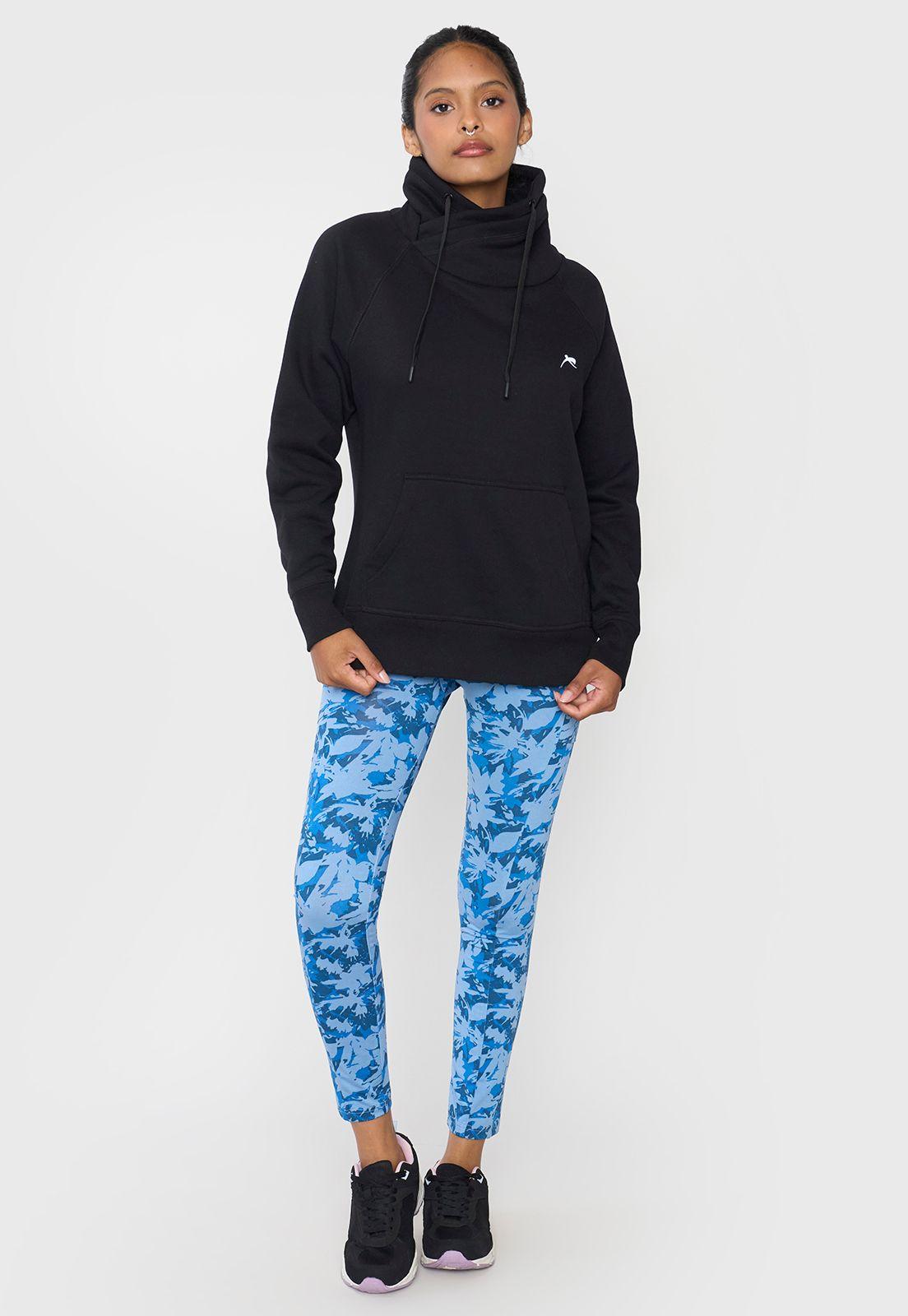 Polerón Mujer Deportivo Tortuga Negro Corona-3
