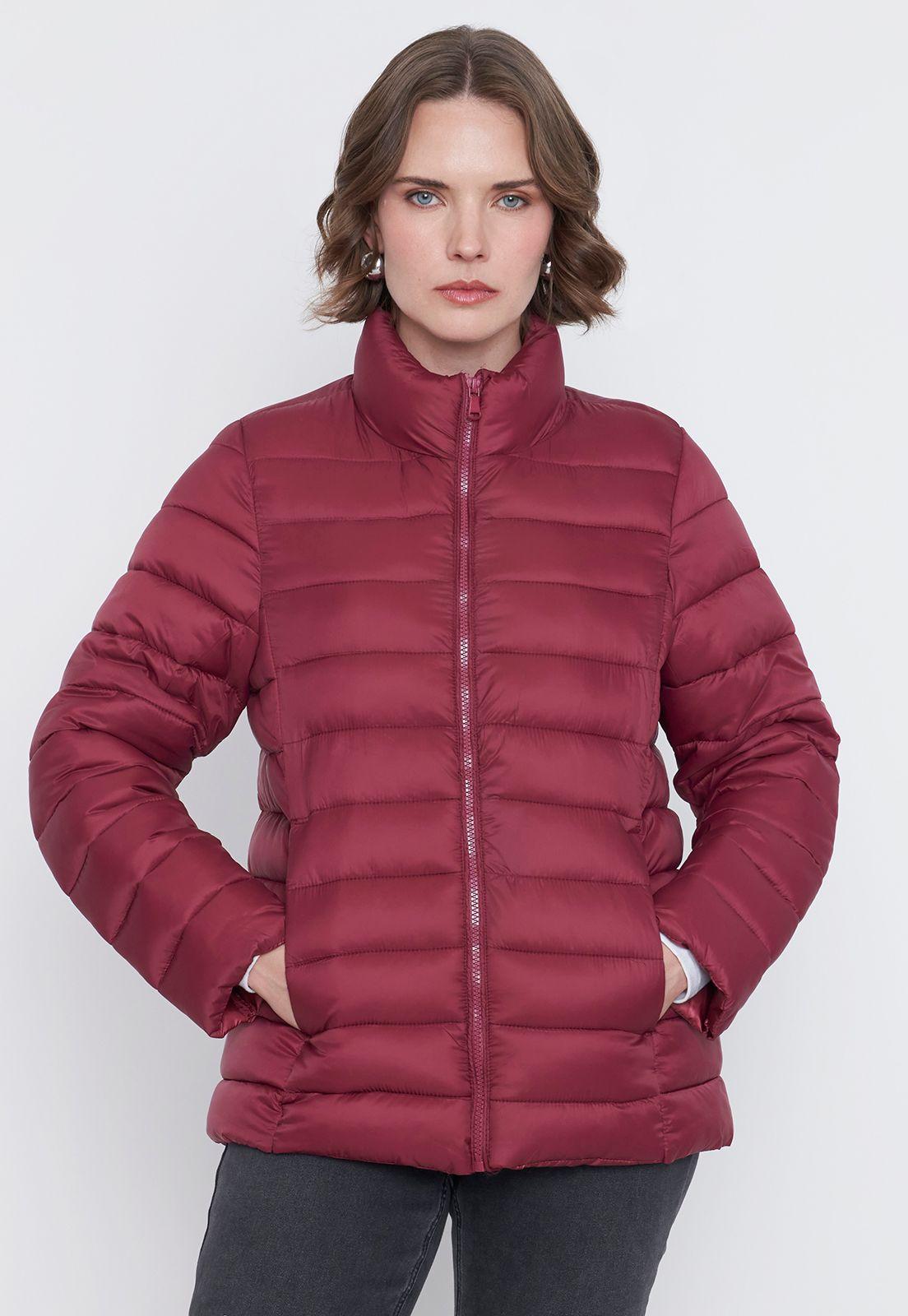 Parka Mujer Burdeo Básica Corona-1