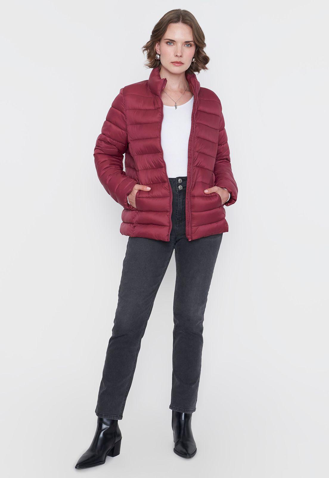 Parka Mujer Burdeo Básica Corona-3