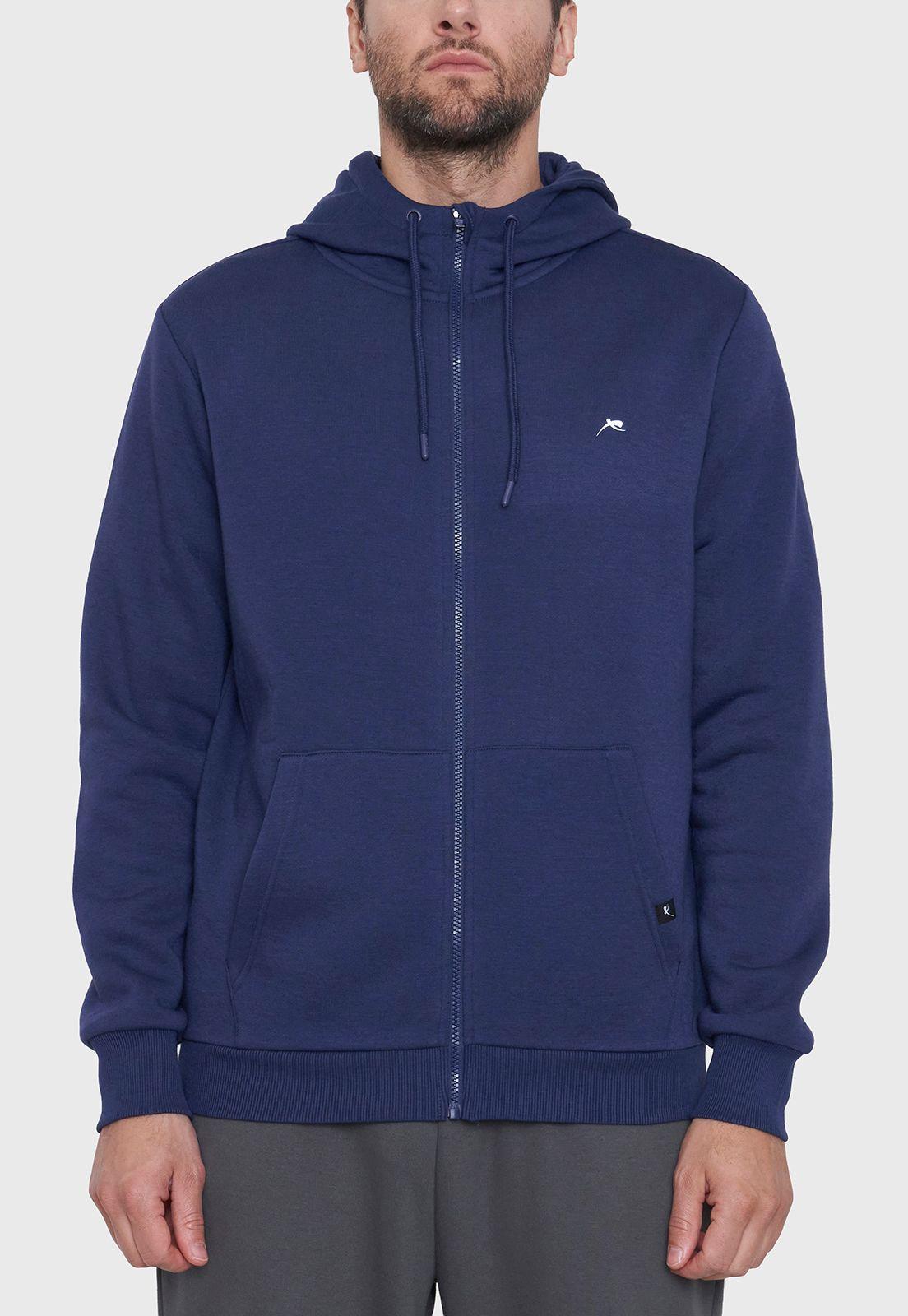 Polerón Hombre Deportivo Full Zipper Navy Corona-2