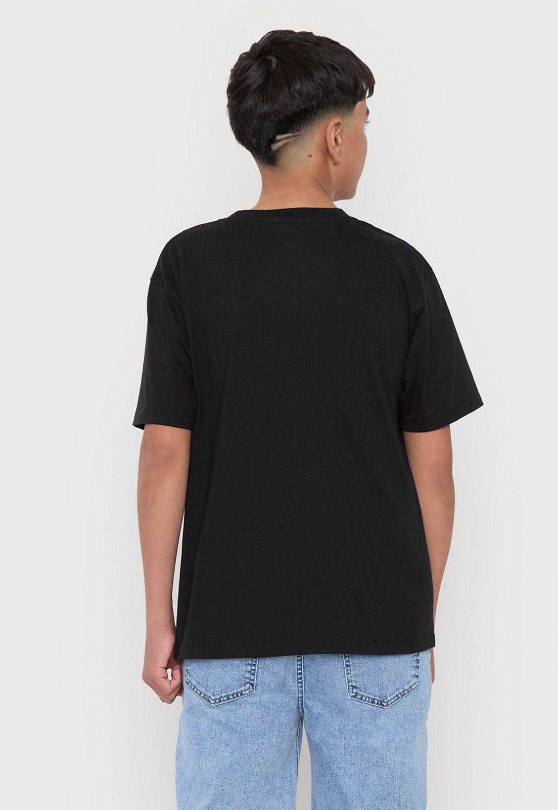 Polera Niño Teen Mc Focal Pecho Negro Corona-1
