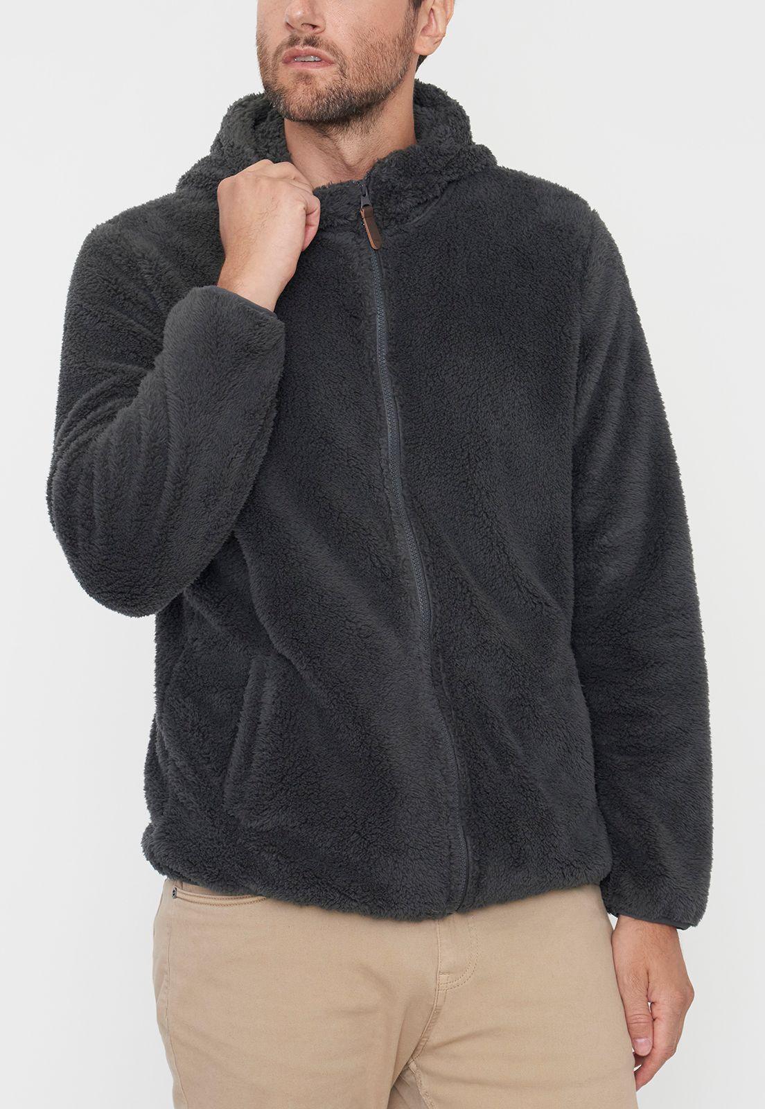 Polerón Hombre Coral Fleece Charcoal Corona-2