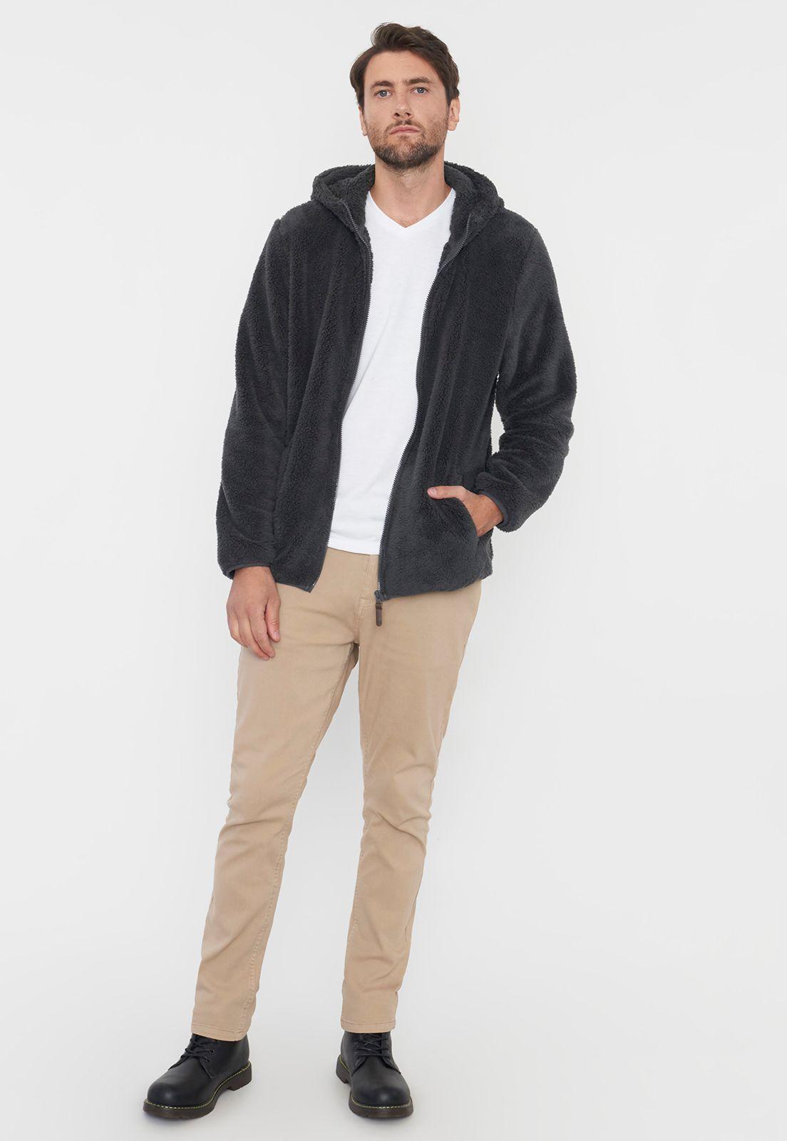 Polerón Hombre Coral Fleece Charcoal Corona-3