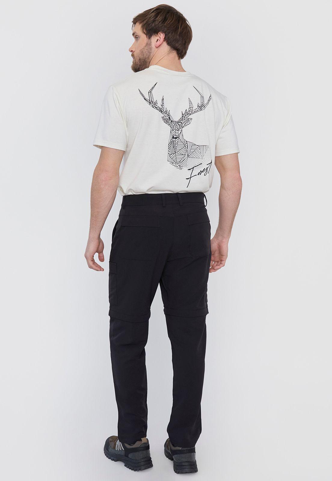 Pantalón Outdoor Hombre Negro Desmontable Corona-2