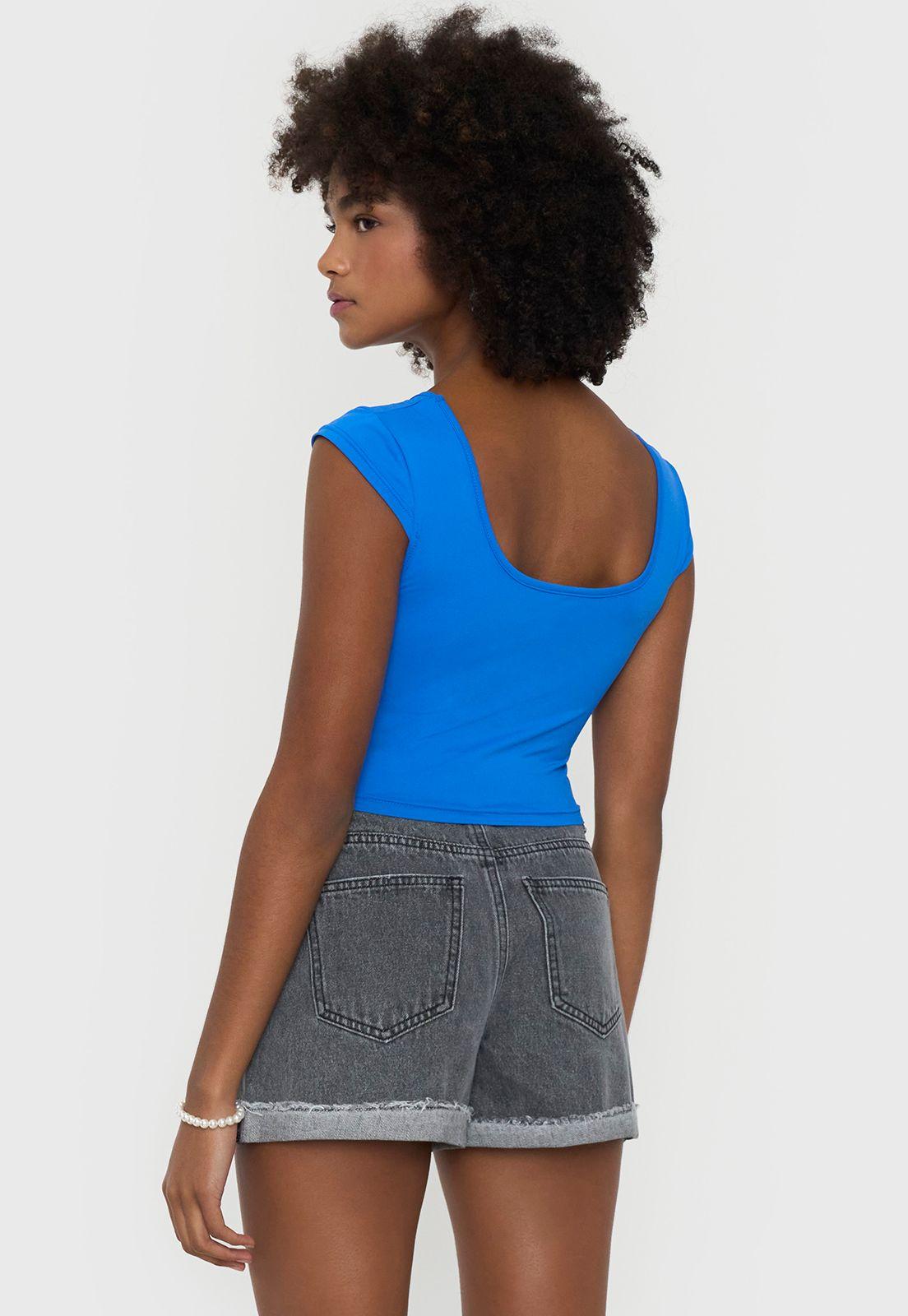Peto Mujer Cuello Cuadrado Azul Corona-1