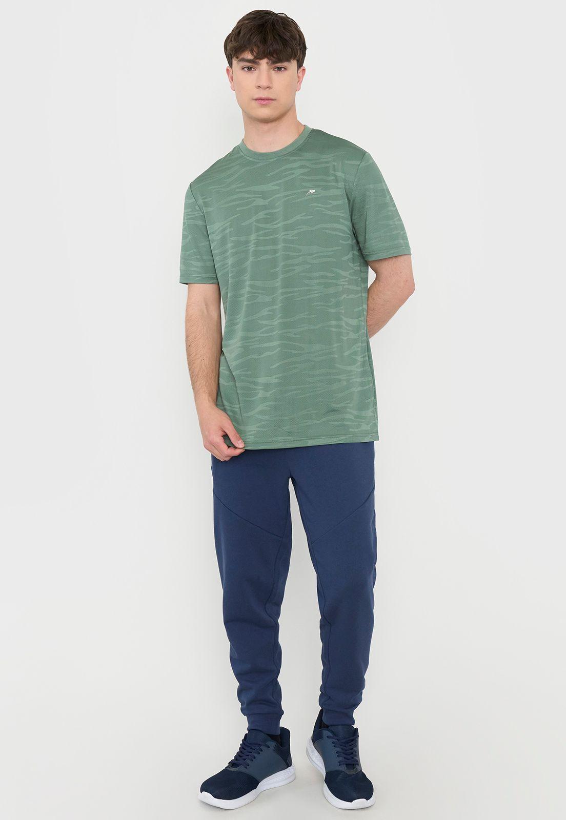 Polera Hombre Deportiva Texturizada Verde Corona-3