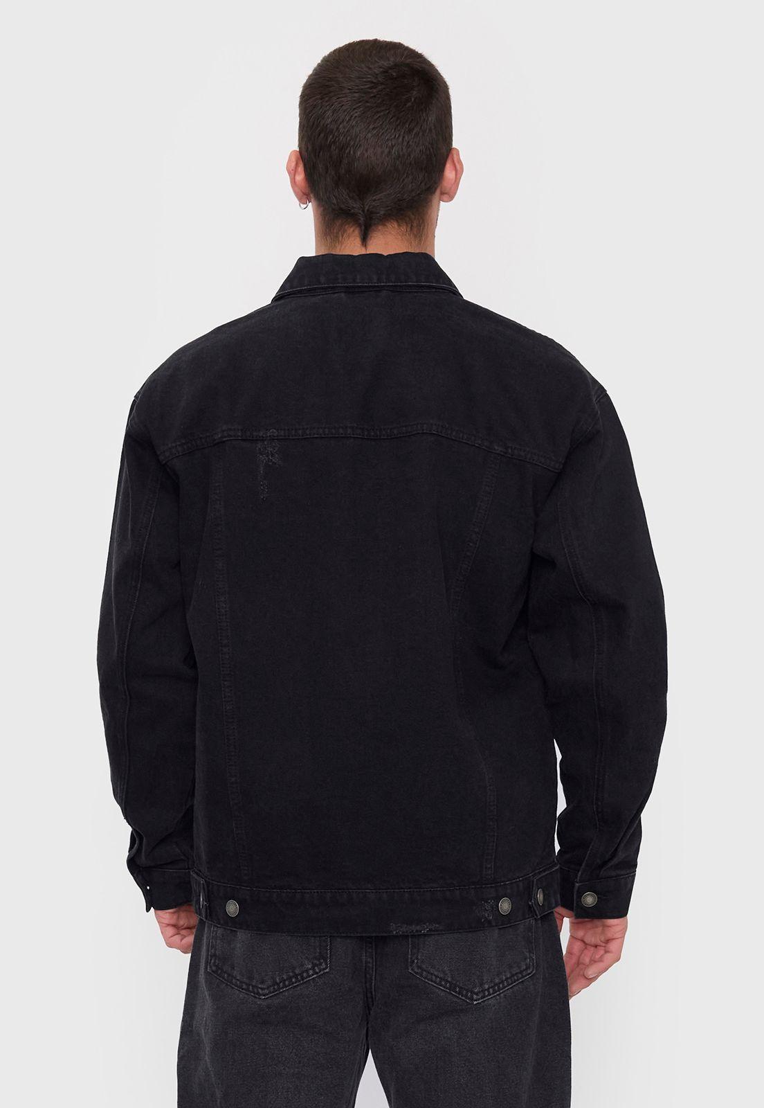 Chaqueta Hombre Negro Denim Corona-2