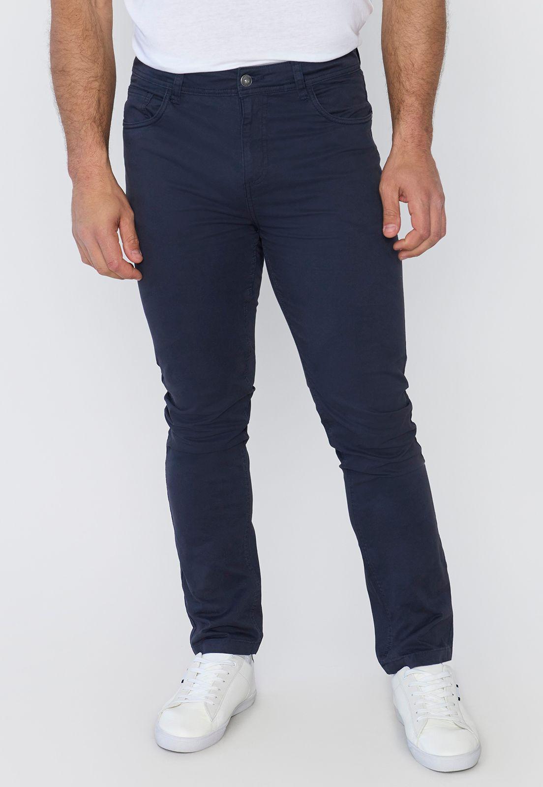 Pantalón Hombre 5 Pocket Navy Corona-1