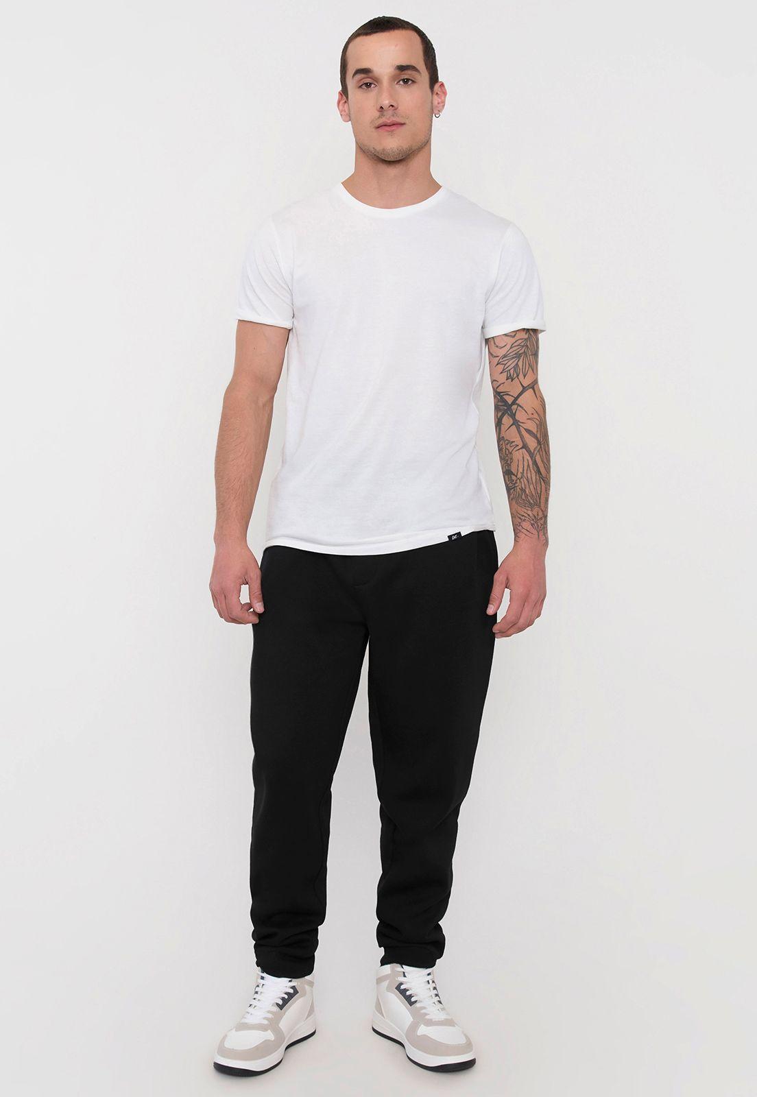 Buzo Hombre Jogger Negro Liso Corona-0
