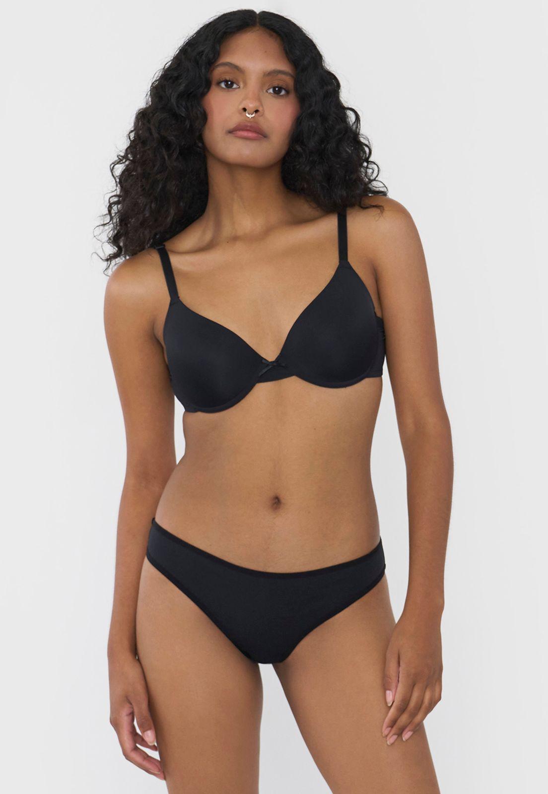Calzón Mujer Tripack Cotton Mix Negro Corona-3