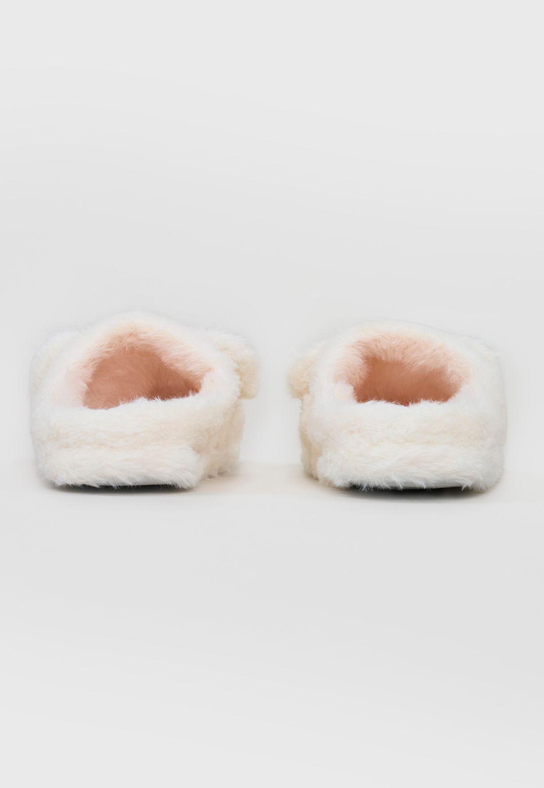 Pantuflas Mujer Oso Ecru Corona-3