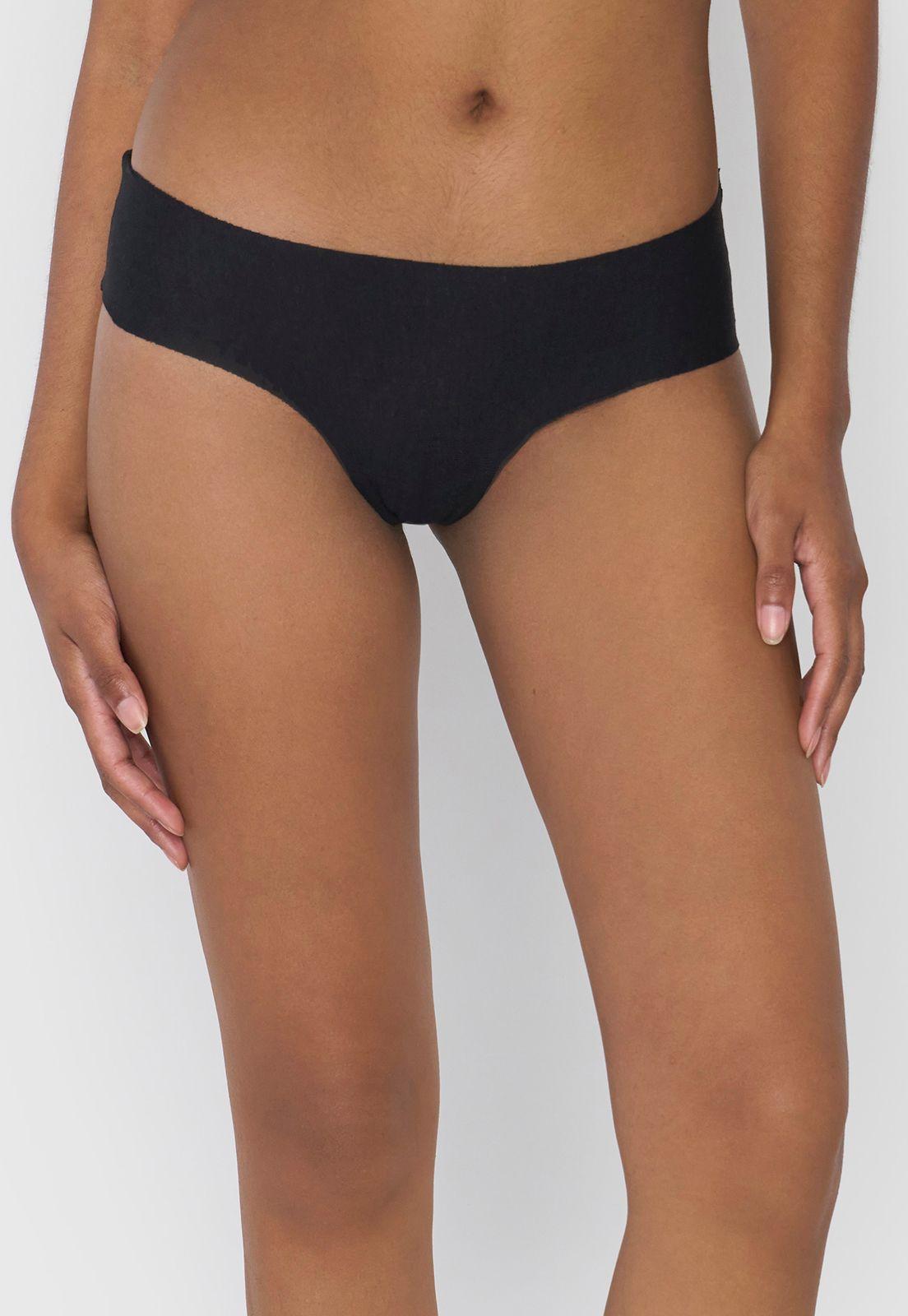 Pantaleta Mujer Cotton Negro Corona-1