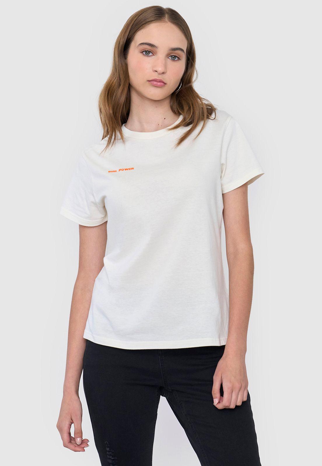 Polera Mujer Fun Regular Ecru Corona-0