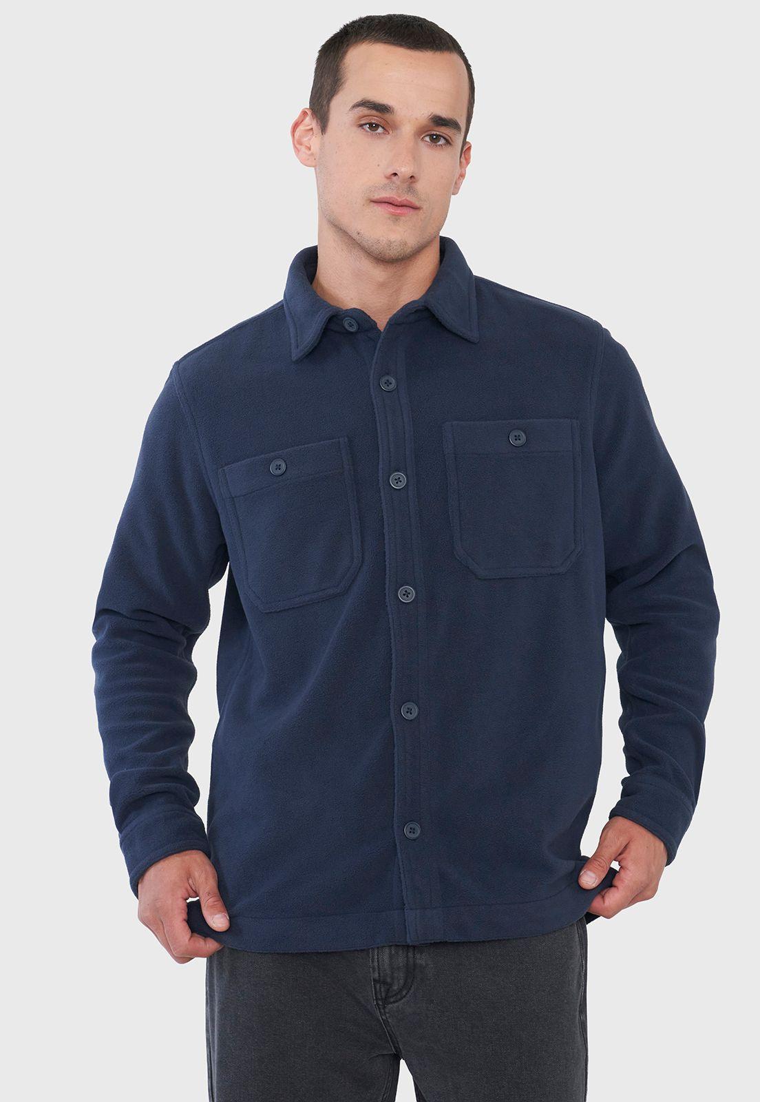 Sobrecamisa Hombre Polar Azul Corona-2